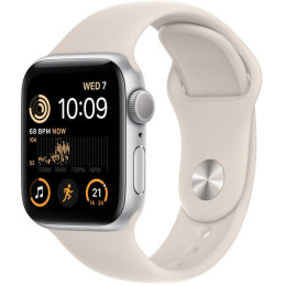 Apple Watch SE 2 40 мм (алюминиевый корпус, звездный свет/звездный свет, спортивный силиконовый ремешок)